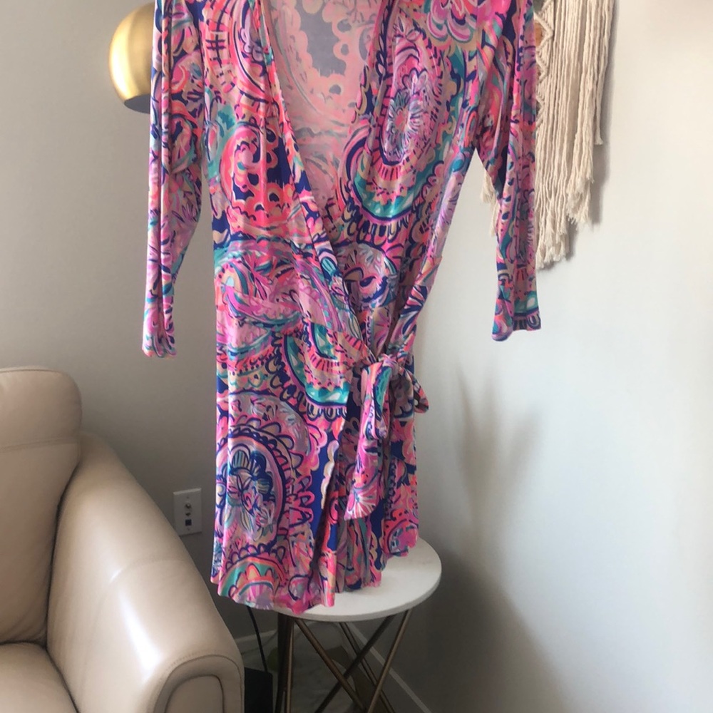 *Lightly worn* Lilly Pulitzer pink tropical print with shorts romper